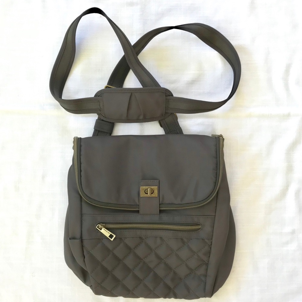 Gray Travelon Backpack Bag New and Really Nice